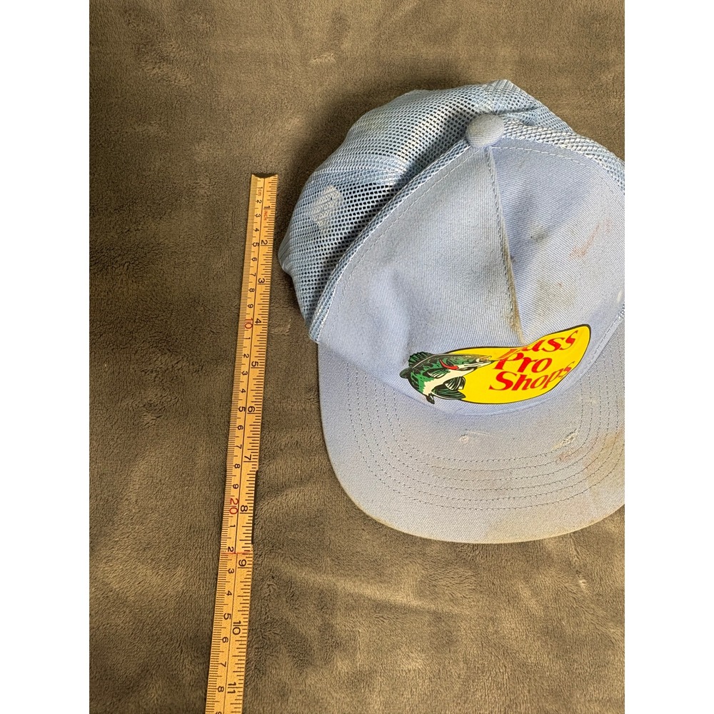 Bass Pro Shops Unisex Trucker Hat One Size Light Blue Mesh Snapback Logo Patch - Picture 8 of 11